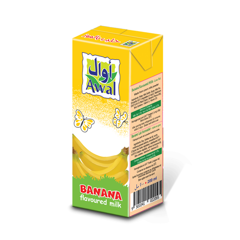 Banana Flavoured Milk Awal Dairy Company Wll